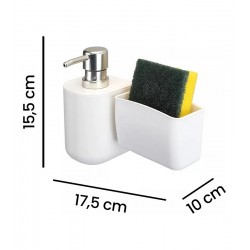 Porta Detergente E Bucha Branco Linha Suspensa 3m Branco